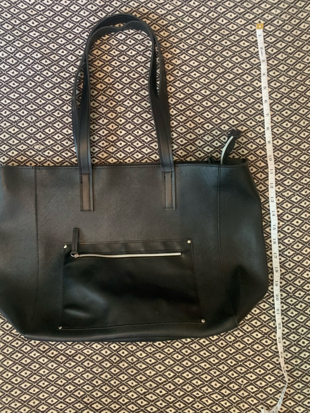 Classic Black Women's Tote Bag - Minimalist Design